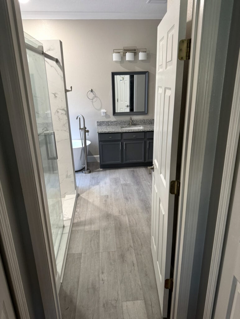 Bathroom Remodel and Vinyl Plank Flooring Installation in Kissimmee — bathroom remodel