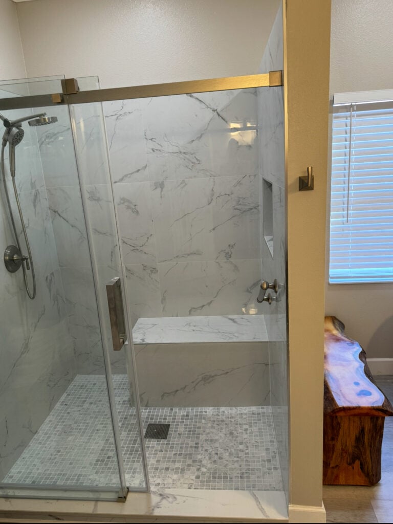 Bathroom Remodel and Vinyl Plank Flooring Installation in Kissimmee — custom bathroom cabinets